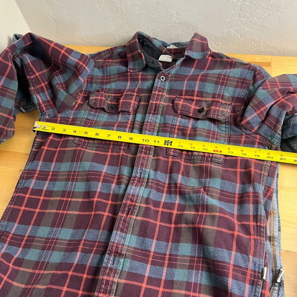 The North Face Flannel Shirt Bundle (2)‎ Mens Size M Blue Maroon Plaid Cotton